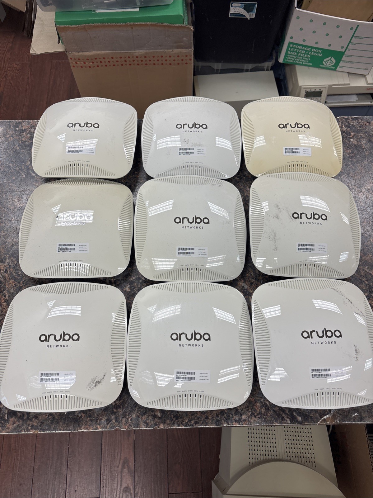 Lot of (9) APIN0225 Aruba Networks AP-225 Wireless Access Point 2-Ports