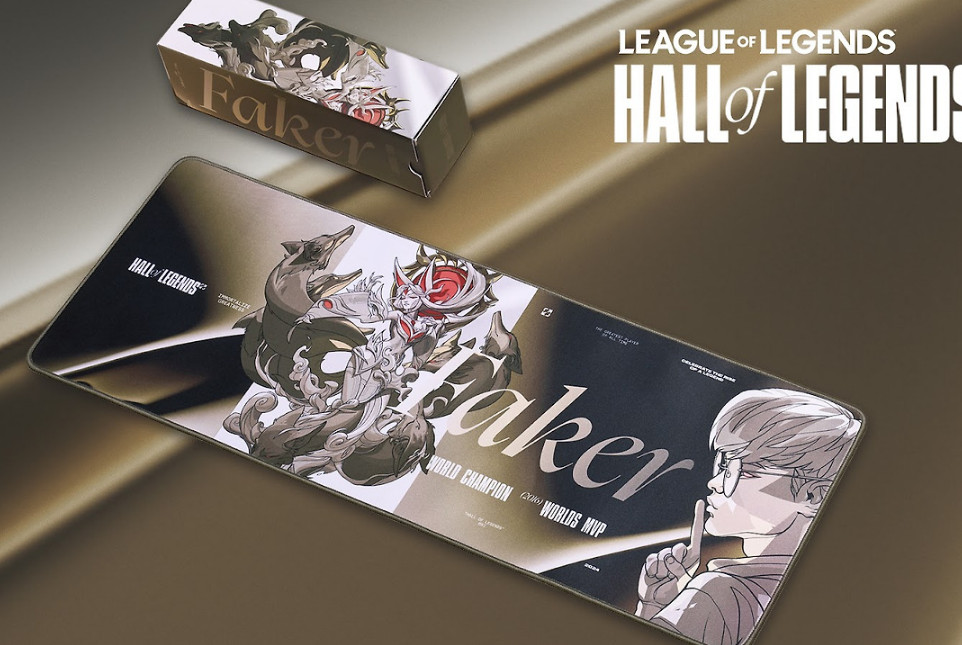 League of Legends FAKER & Ahri MOUSEPAD HALL of Legends *Paid US-tariff