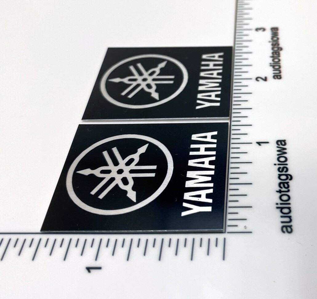 Yamaha Speakers Badge Logo Pair Aluminum Custom Made