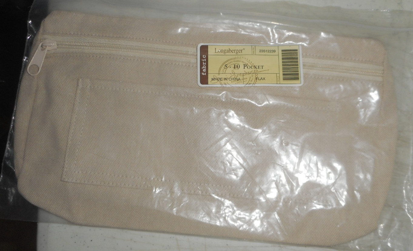 Longaberger 5x10 pocket Liner Flax Fabric #23512239