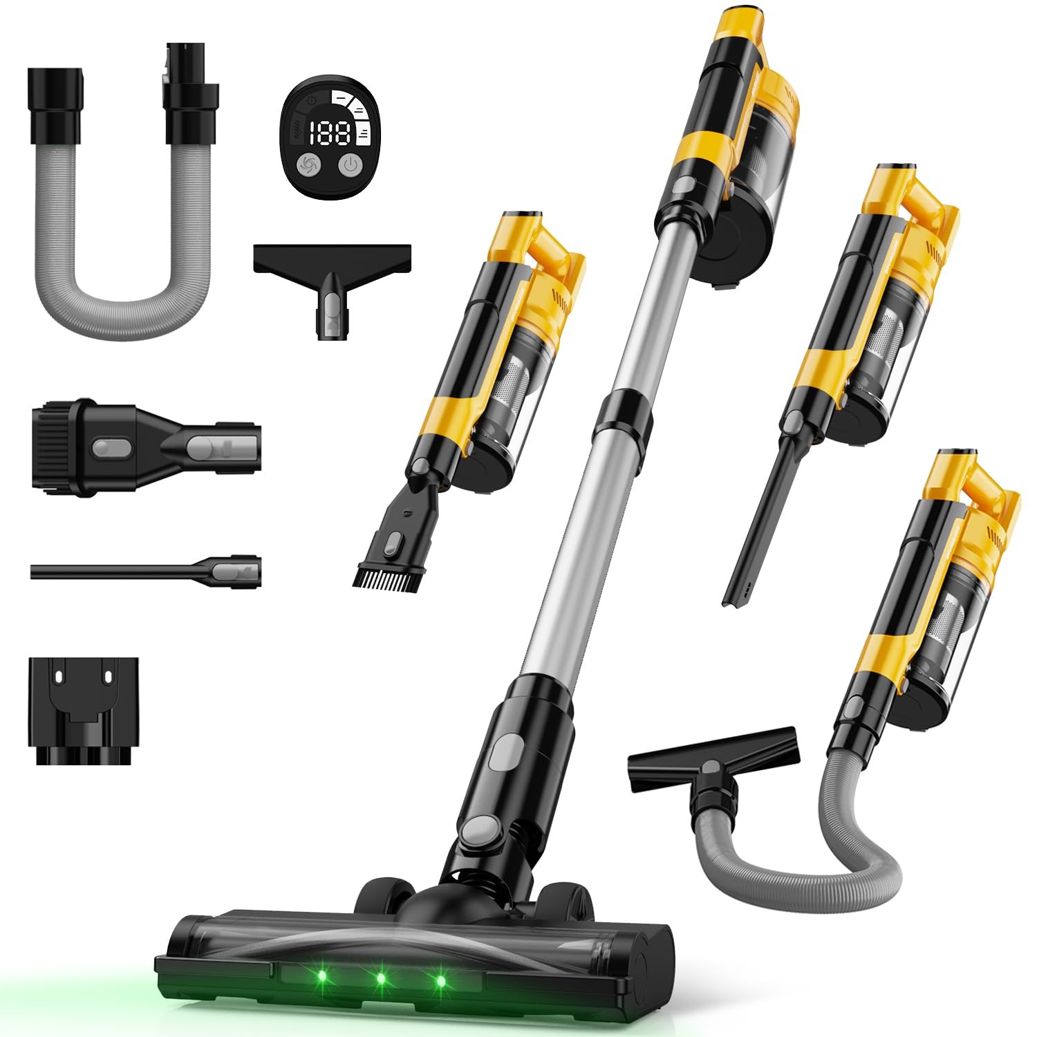 Cordless Vacuum Cleaner for DeWalt Battery, 7-in-1 Lightweight Stick Vacuum w...