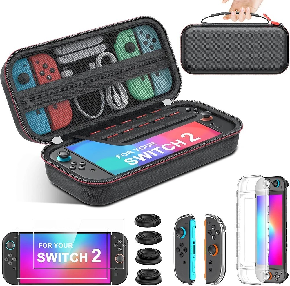 Nintendo Switch 2 Case 4 in 1 Gift Kit Accessories Bundle for Nintendo Switch 2