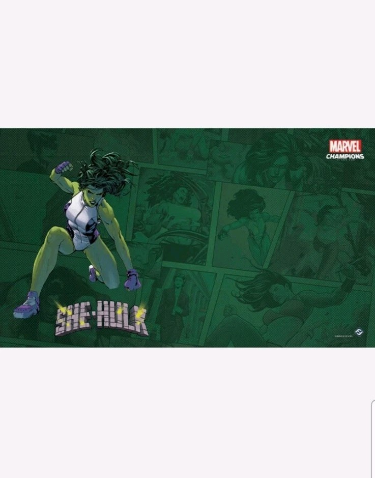 NEW Marvel Champions Card Game SHE-HULK Game Mat 24"×14" NIP Fantasy Flight
