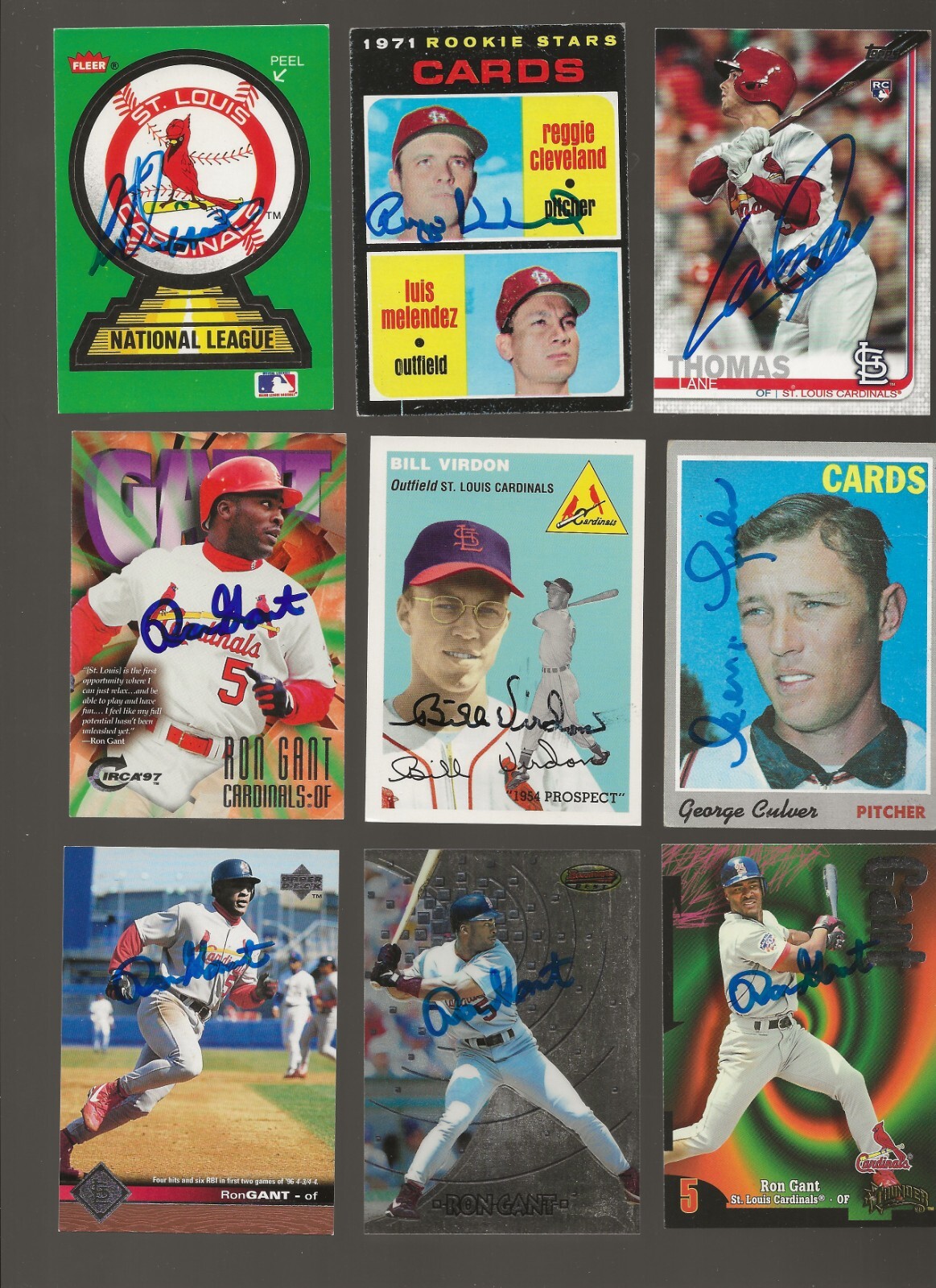 1971 Topps Reggie Cleveland RC St. Louis Cardinals Autograph