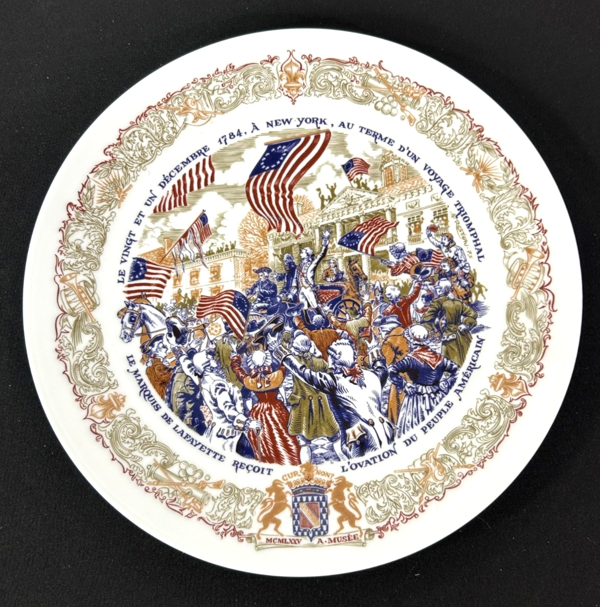 French Darceau Limoges Lafayette Series American Revolutionary War Plate