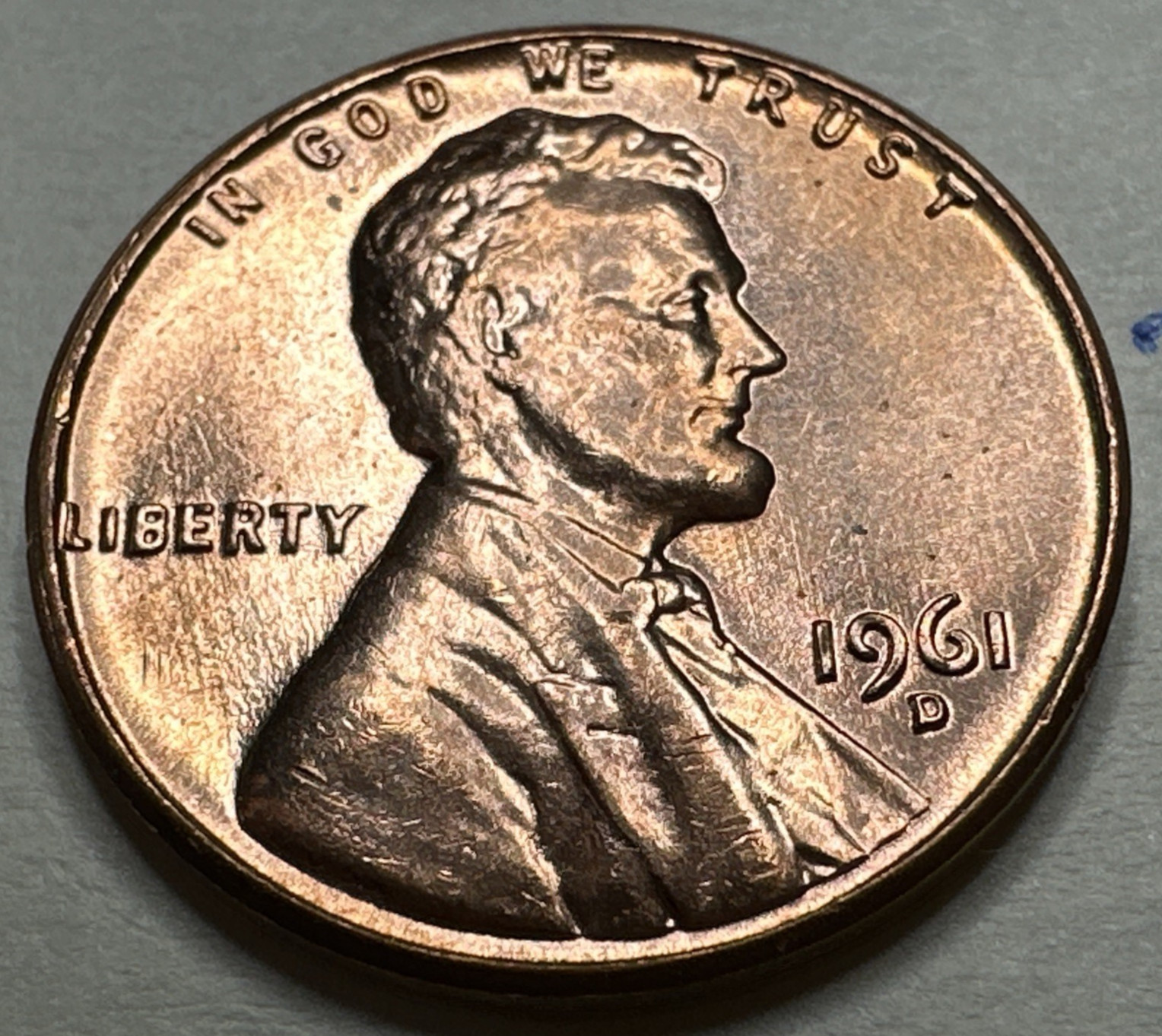 1961 D Lincoln Memorial Penny Cent 2357X