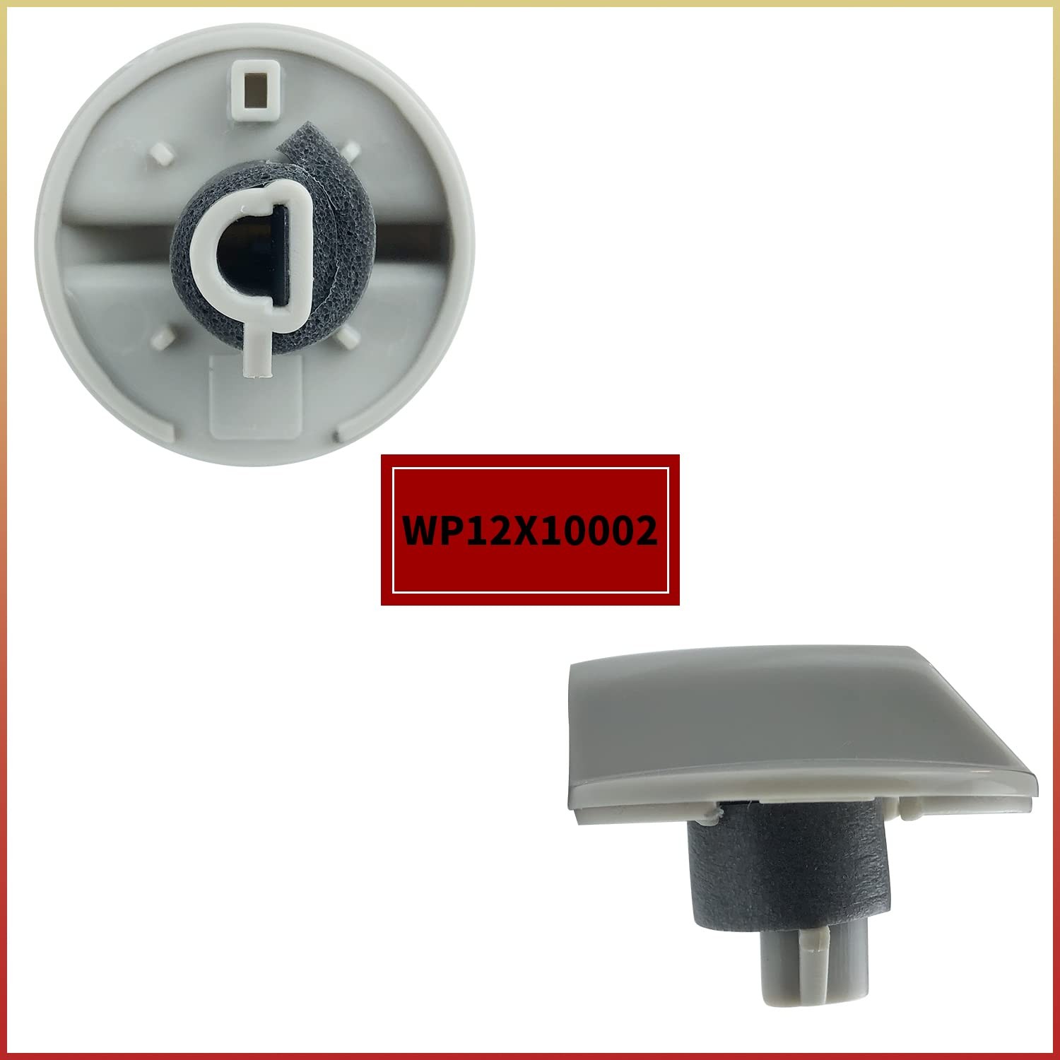2 Pcs WP12X10002 Air Conditioner Control Knob Replacement Part - Plastic