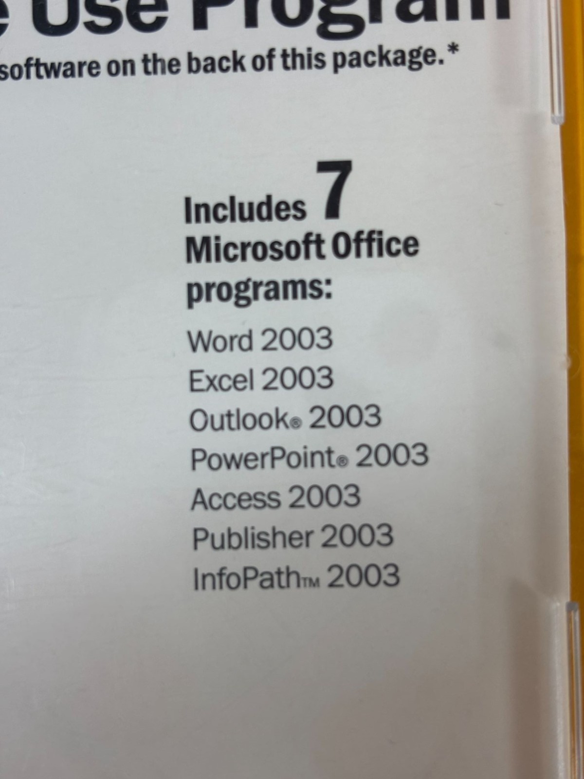 Microsoft Office Professional Edition 2003 Home Use Program CD With Keycode