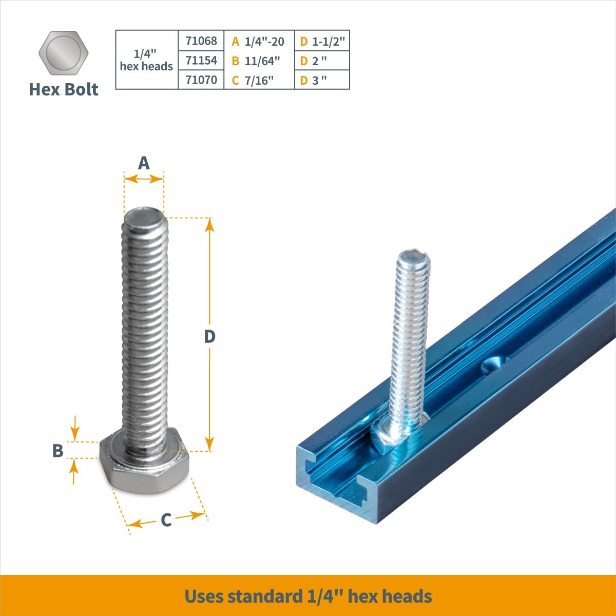 POWERTEC 24" Universal T-Track & Intersection Kit, Double-Cut Profile