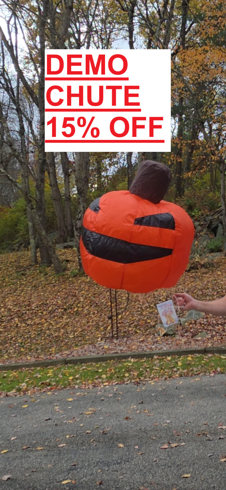 24" DEMO TESTED Pumpkin RipStop Nylon Rocket Parachute - Happy Chutes