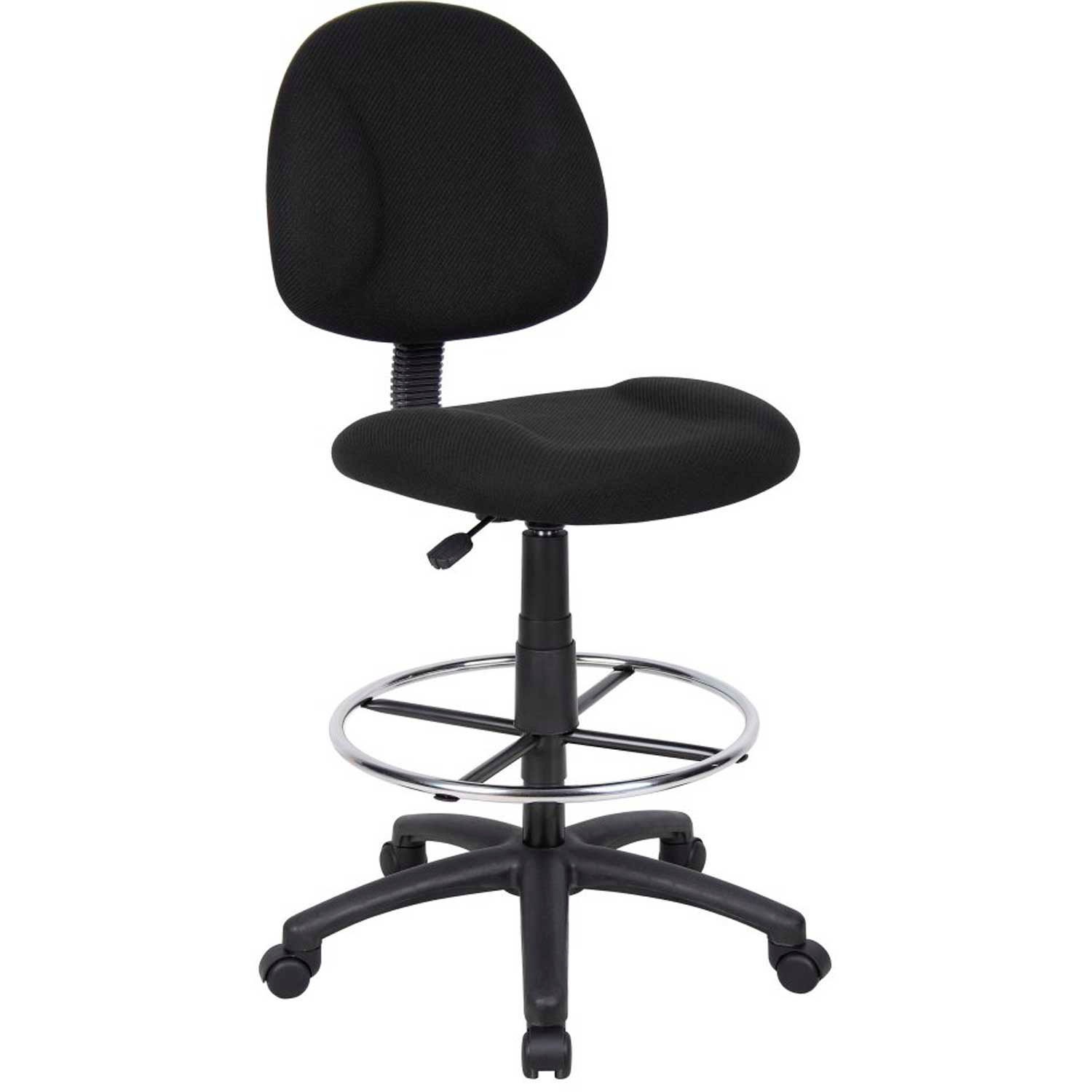 Global Industrial Amrless Drafting Stool with Footring Black