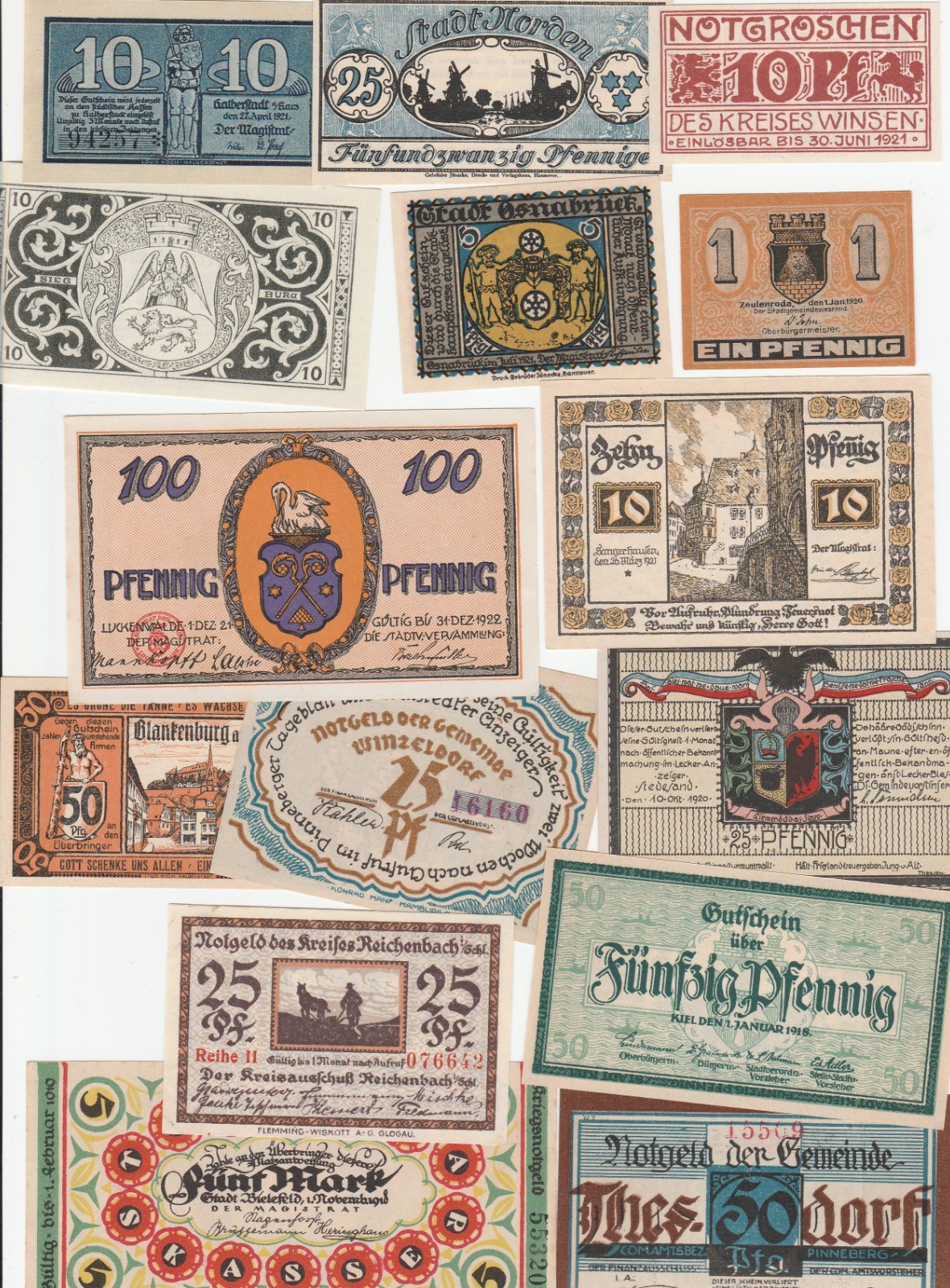 Germany Assorted Notgeld 15 Notes