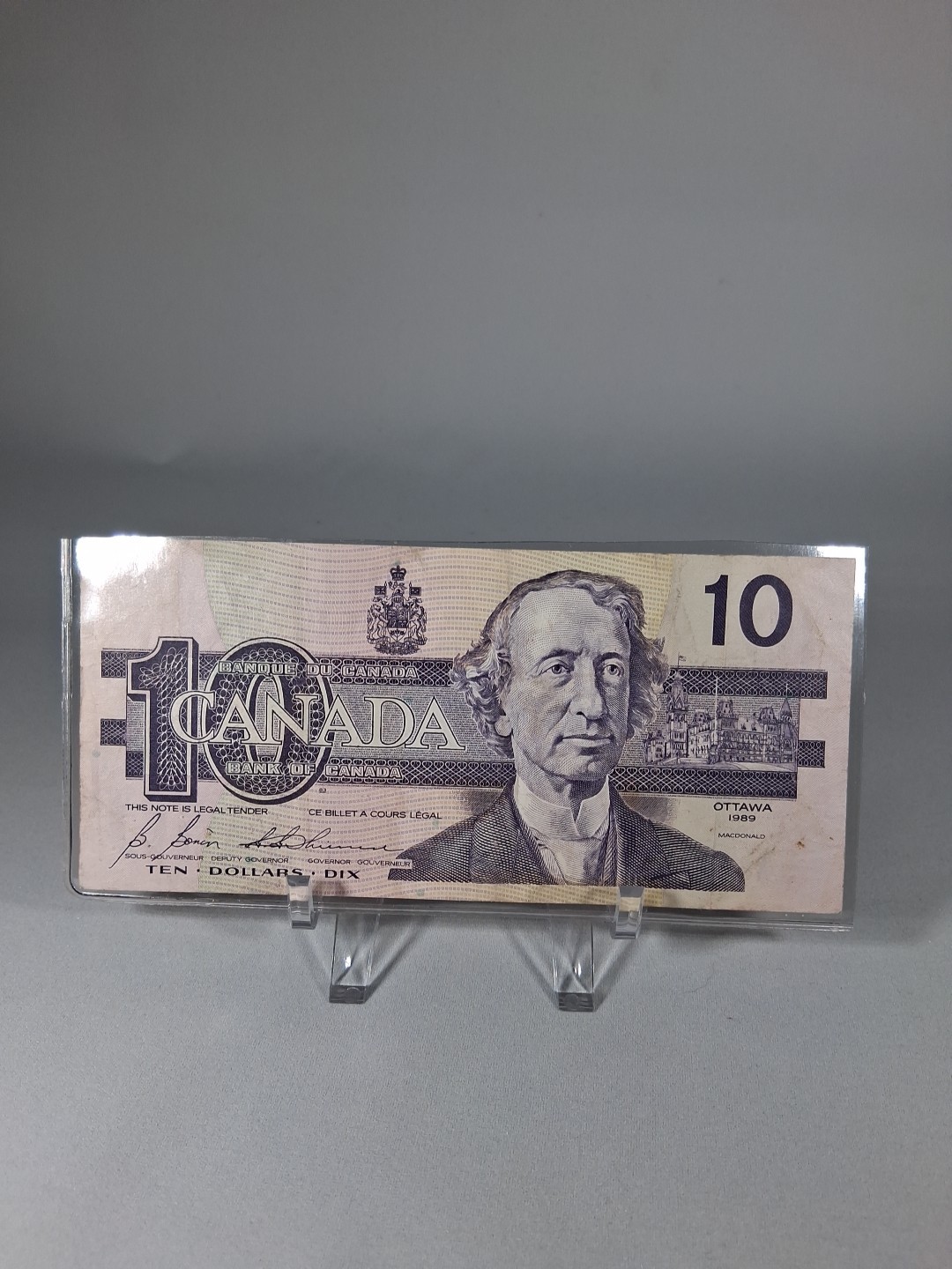 1989 CANADA 10 DOLLAR BANKNOTE BIRD'S OF CANADA