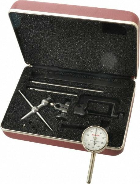 Starrett 9 Piece, 0.2" Max Measuring, 1-7/16" Dial Diam, 0-100 Dial Reading, ...