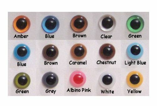 Sassy Bears 15mm Safety Eyes for bears, dolls, crafts (10 pairs) CHOOSE COLOR