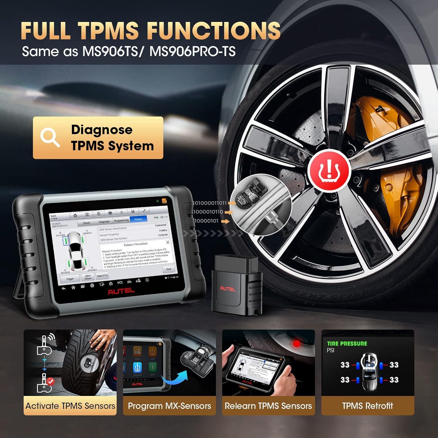 【🔥2 Year Free 】Autel MP808S-TS PRO TPMS Programming ALL System Diagnostic Scan