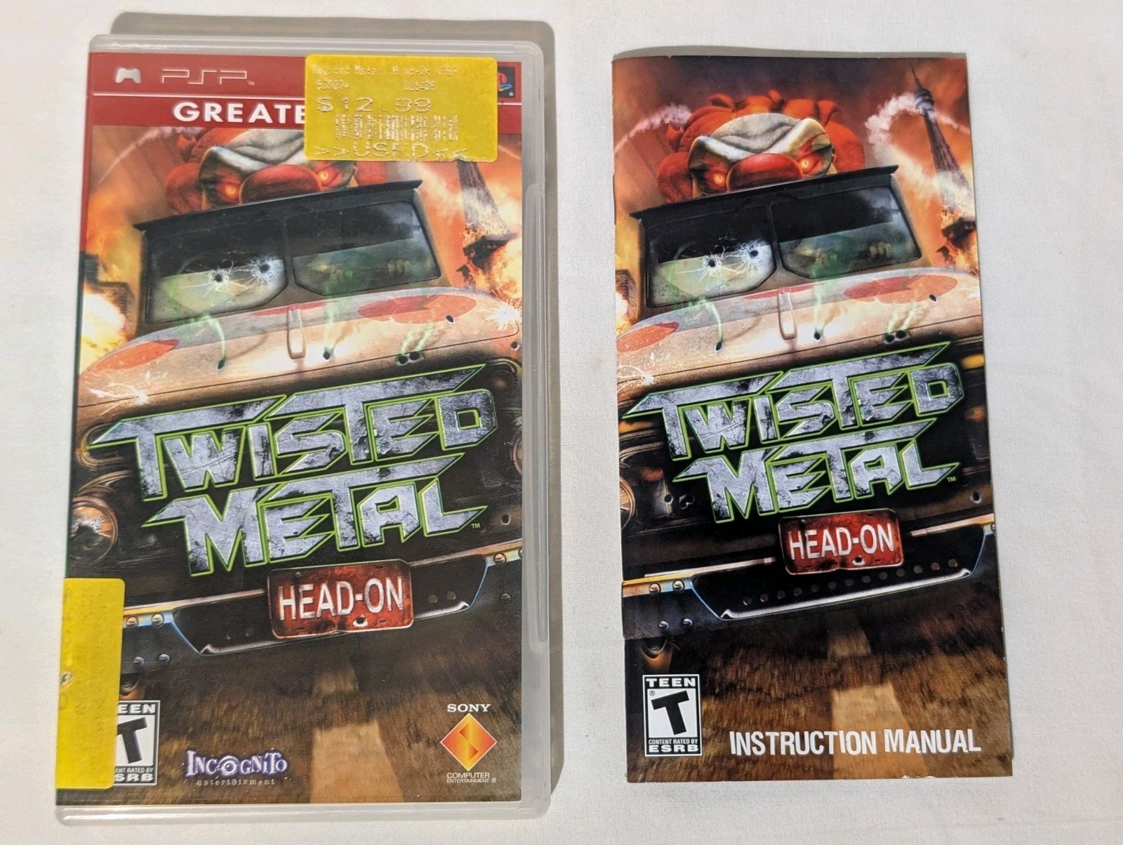 Twisted Metal Head-On | Sony PSP  2005 | Manual + Case ONLY | NO GAME