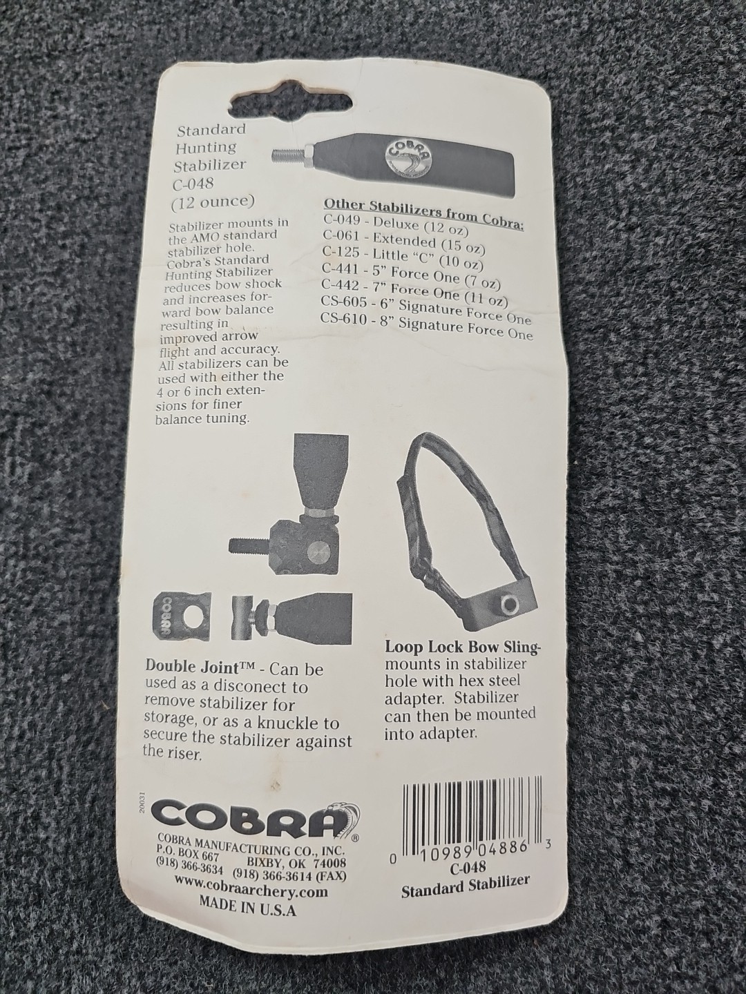Cobra C-048 Standard Hunting Stabilizer (12 oz.)