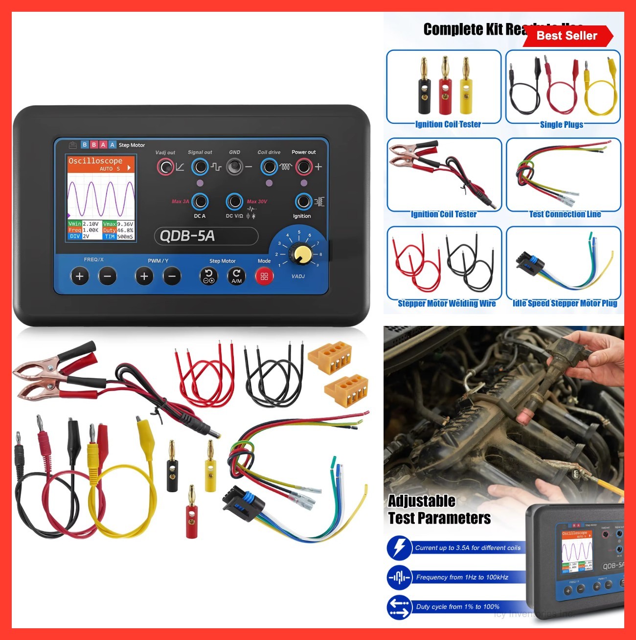 Ignition Coil Tester Automotive Actuator Drive Diagnostic Tool for Fuel