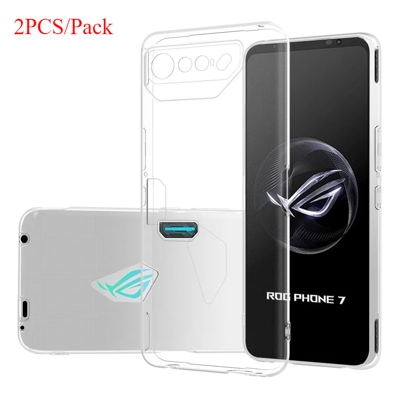 2PCS ASUS ROG Phone 7 ROG7 Ultimate Silicone Case Cover Armor Guard Protector