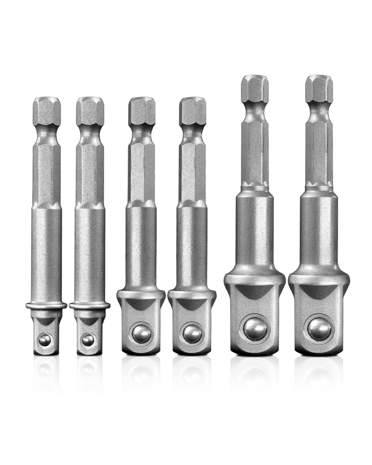 BOEN Impact Grade Socket Adapter Set, 6-PCS Drill Bit with 6PCS SAE