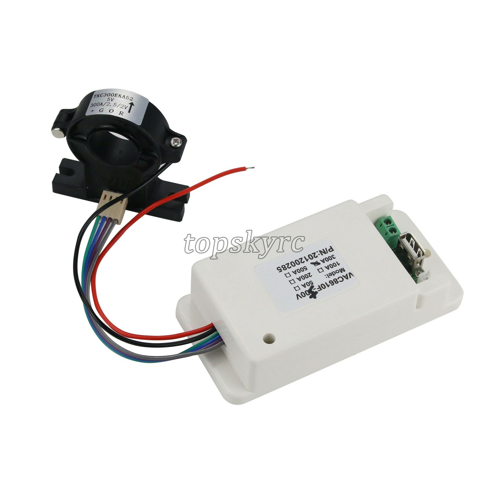 VAC8610F 500V 300A Wireless Voltmeter Ammeter Coulometer 2.4" + Hall Sensor tps