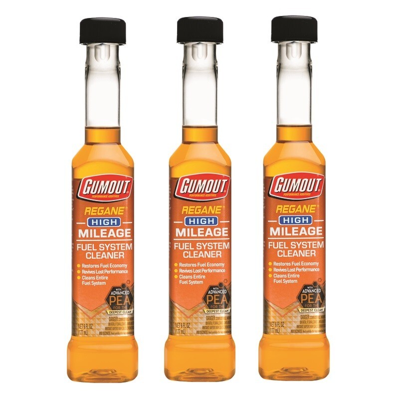 3~ Gumout Regane Gasoline High Mileage Fuel System Cleaner 6oz Treats 21 Gallons