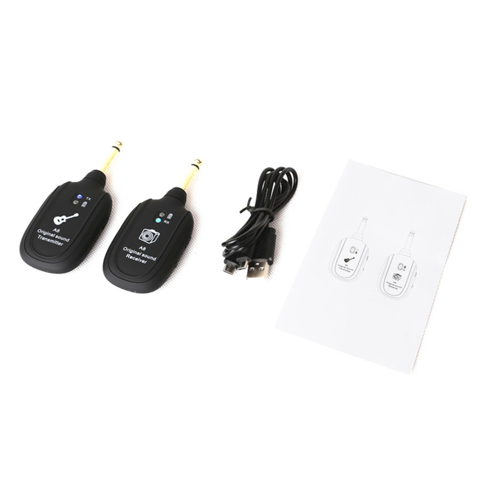 1 Pair Guitar Wireless Transmission System Instrument Audio Transmitter Receiver