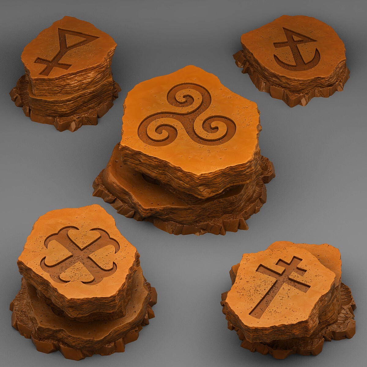 Gaelic Stones-3D Printed Resin RPG/Dungeons & Dragons Tabletop Gaming Terrain