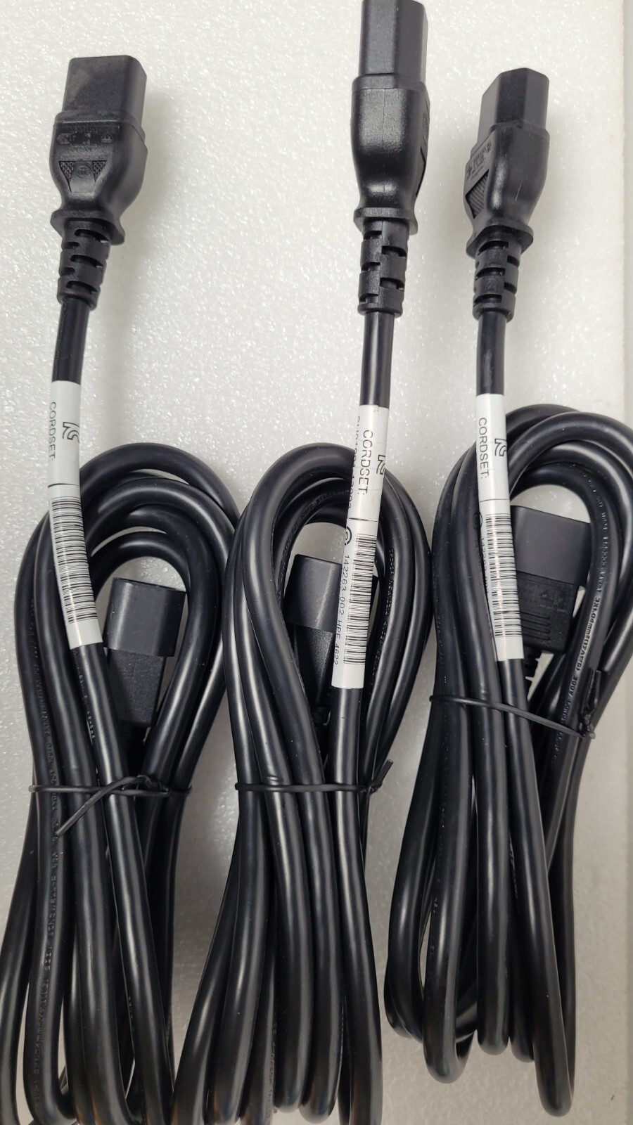 Lot of 3 HPE 142263-002 POWER CORD 250VAC 16AWG 2.5m (8.2ft) C14-C13 NEW