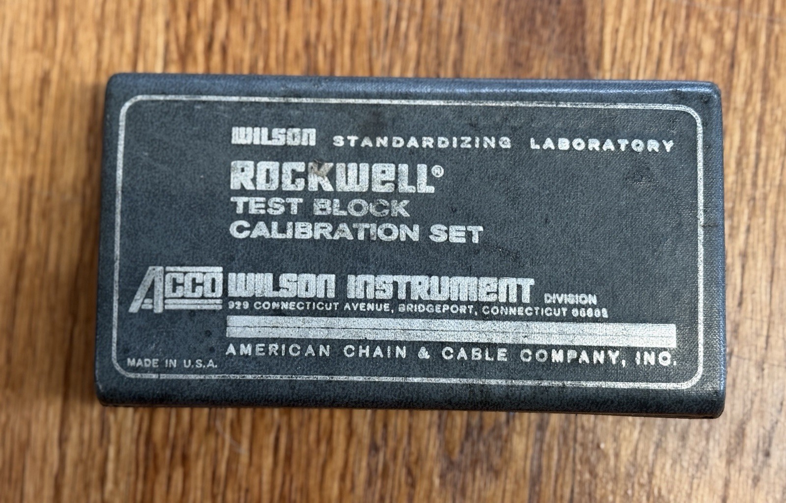 ACCO Wilson Standardizing Laboratory Rockwell Test Block Calibration Set