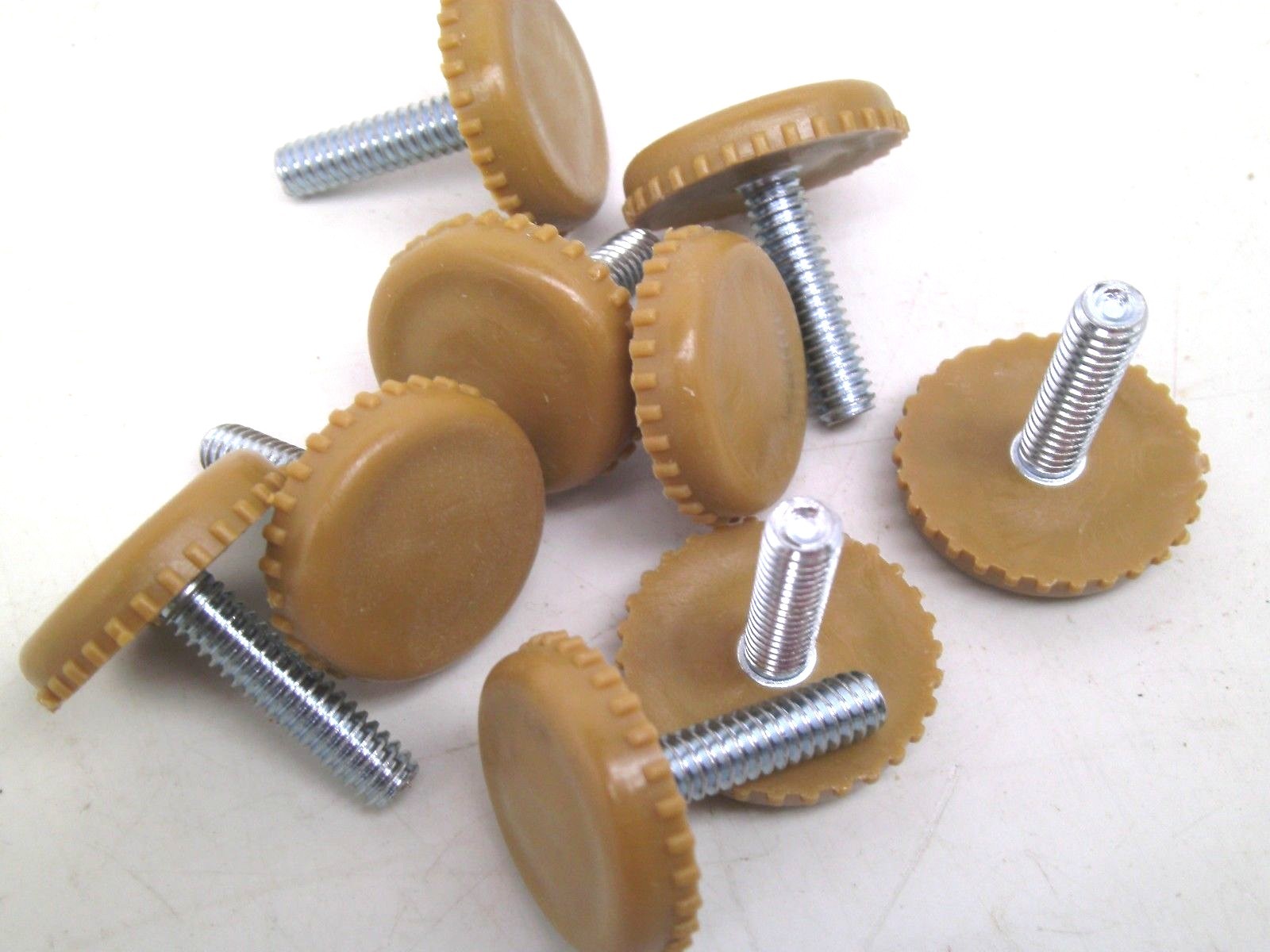 12 Threaded Adjustable Chair Floor Glide FEET +INSERTS 1/4-20 x 1" x 1-1/8"