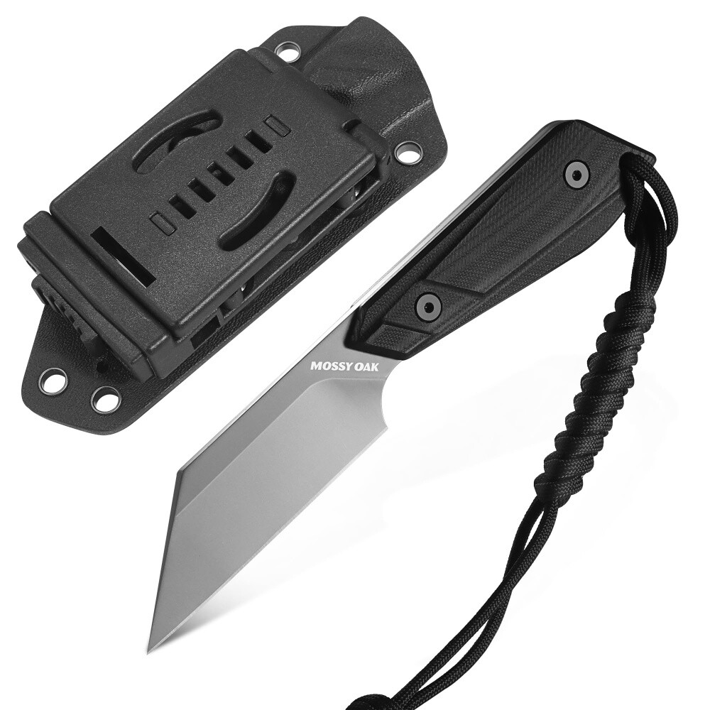 Mossy Oak 7.5" Fixed Blade Knife Sandvik 14C28N Full Tang Hunting Knife W/Sheath