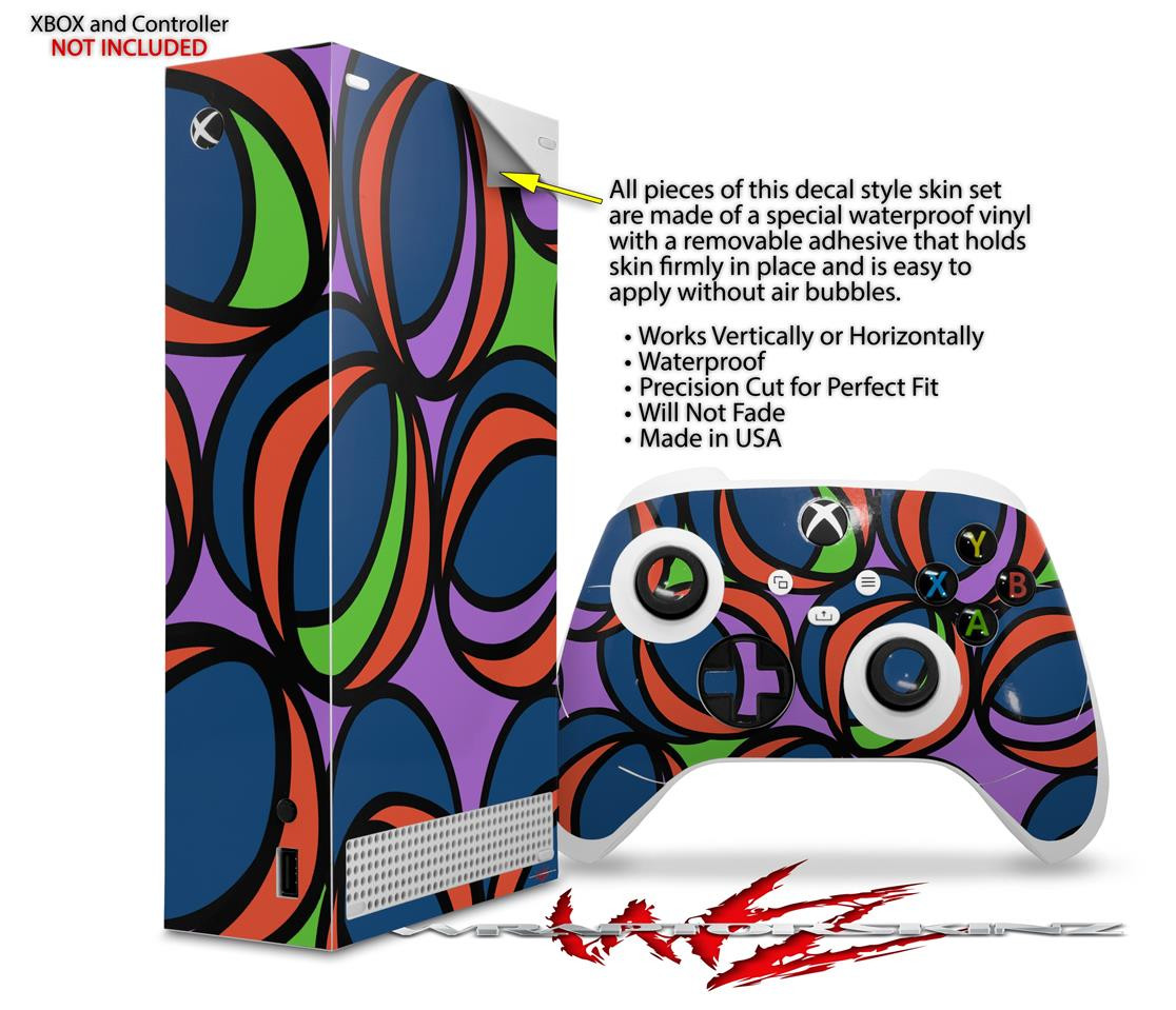 Skin Wrap for XBOX Series S Console Controller Crazy Dots 02