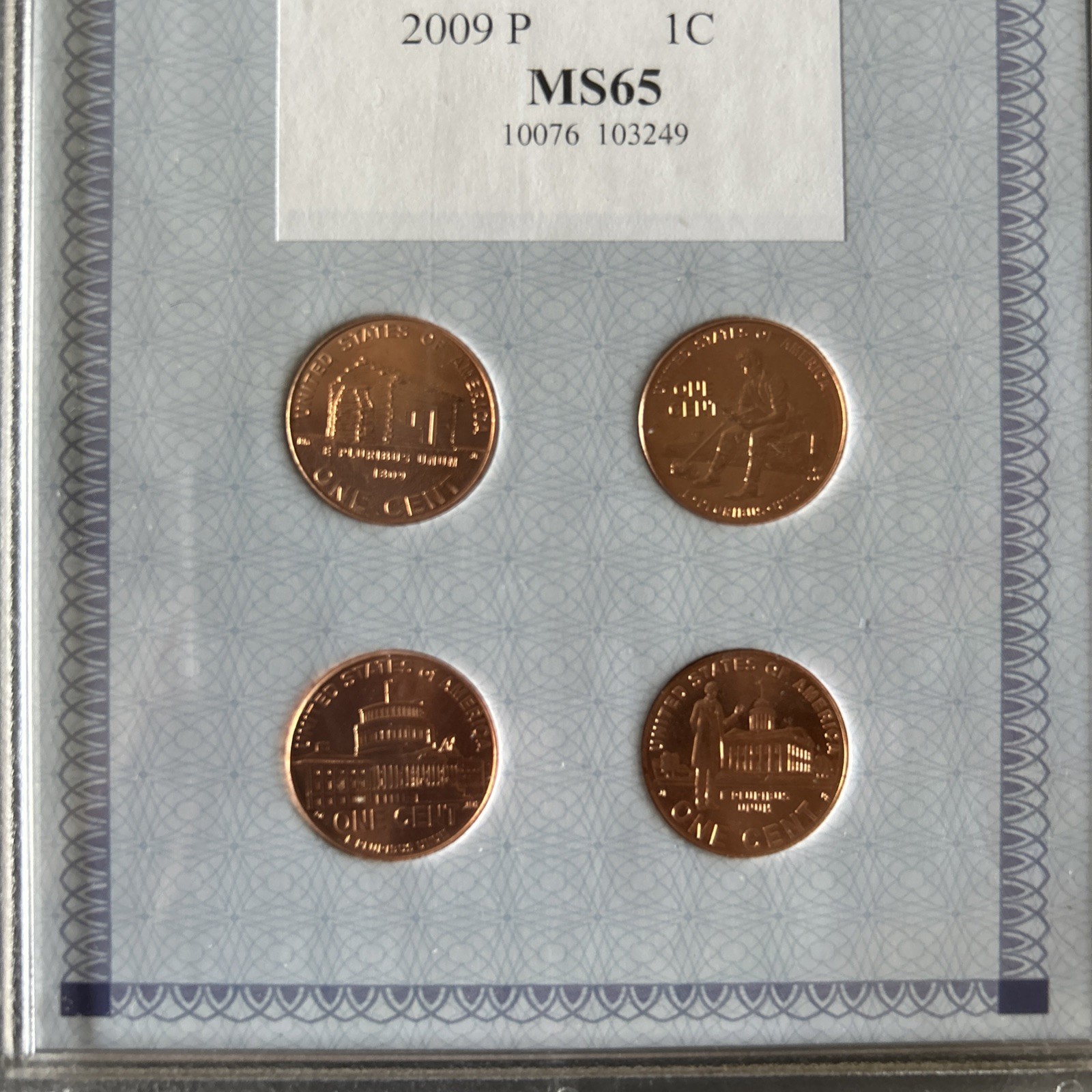 2009 P 1C MS65 4 Penny Set
