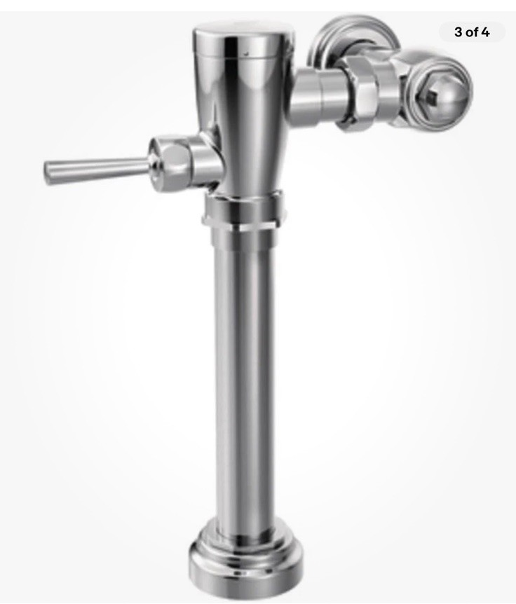 Moen 8310M128 M-DURA Manual Flush Valve 1 1/2" Water Closet Retro Fit, Chrome