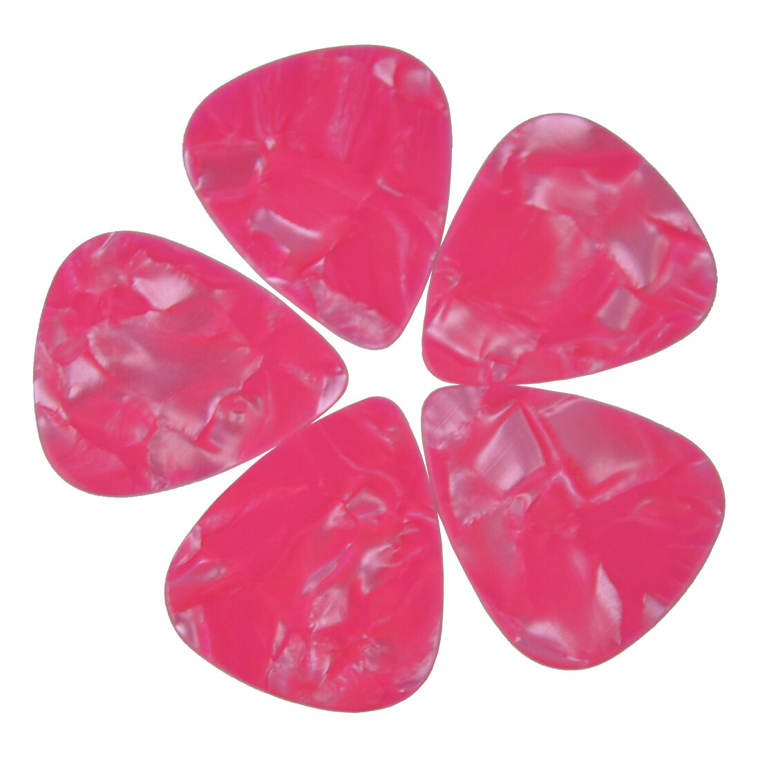 Lots of 100pcs Thin 0.46mm Guitar Picks Plectrums No Print Celluloid Pearl Pink