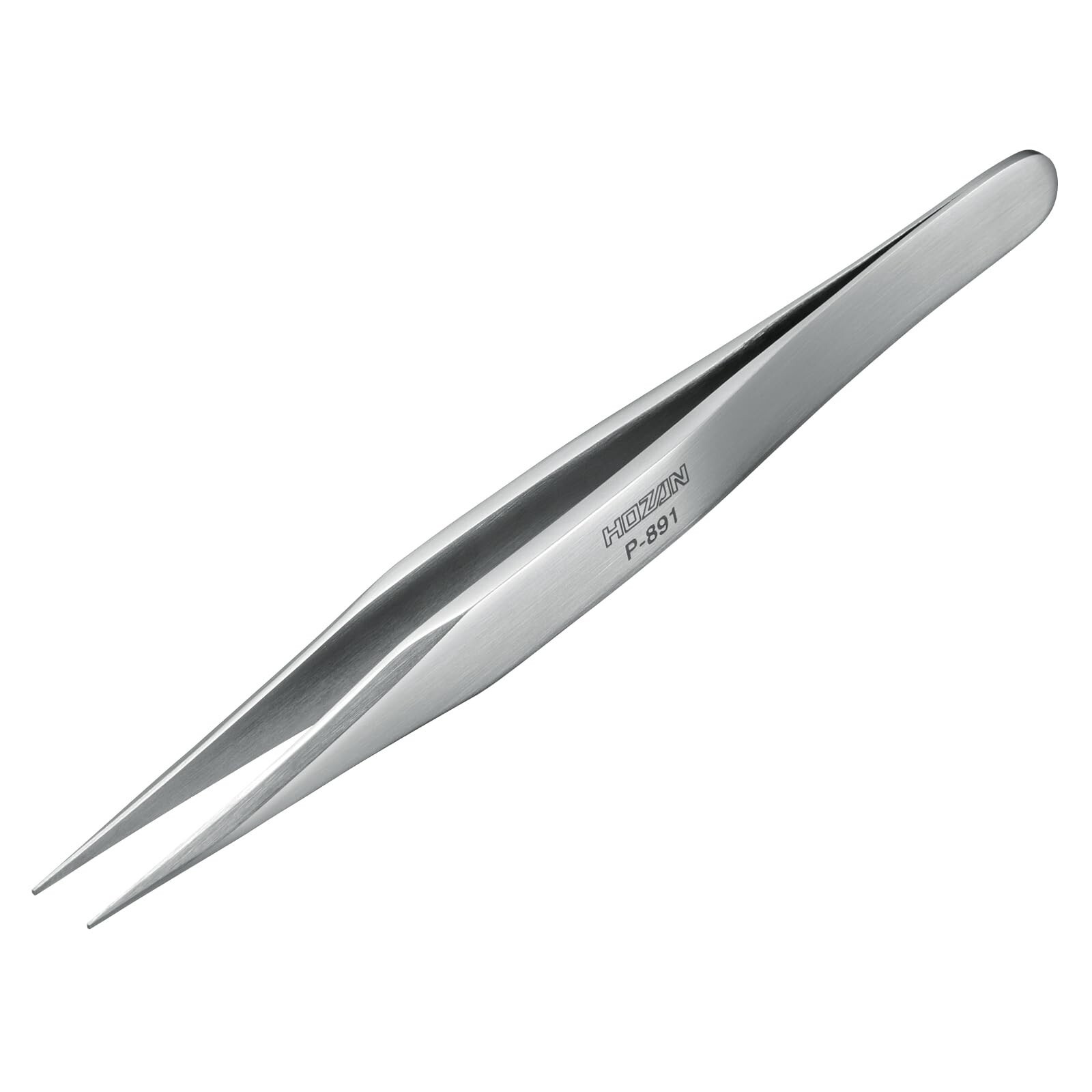 Hozan P-891 Heavy Duty Tweezers 0.6mm tip Stainless Steel Straight from Japan