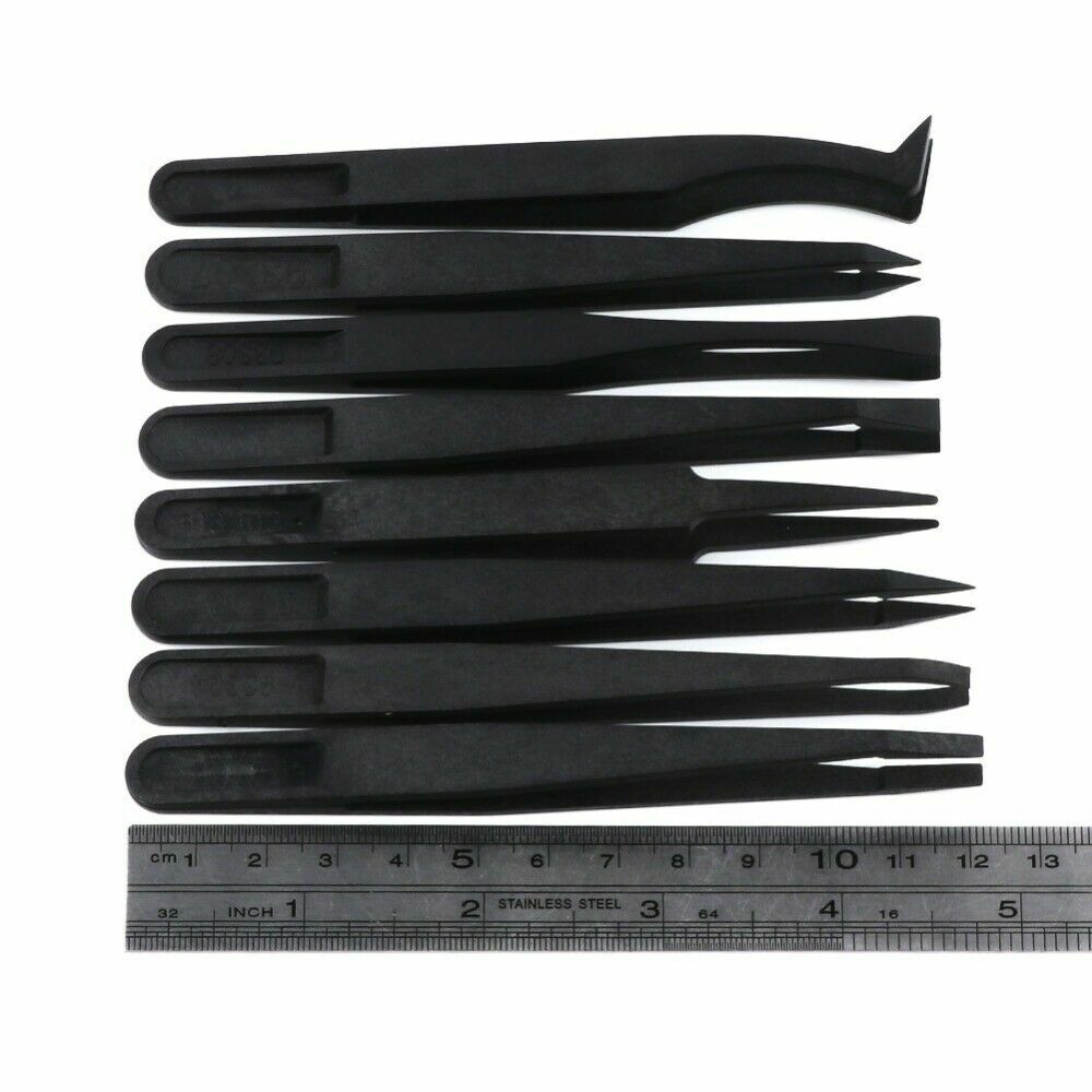 Antistatic Plastic Tweezers Set Heat Resistant Tweezer for Earmold Lab for IEM
