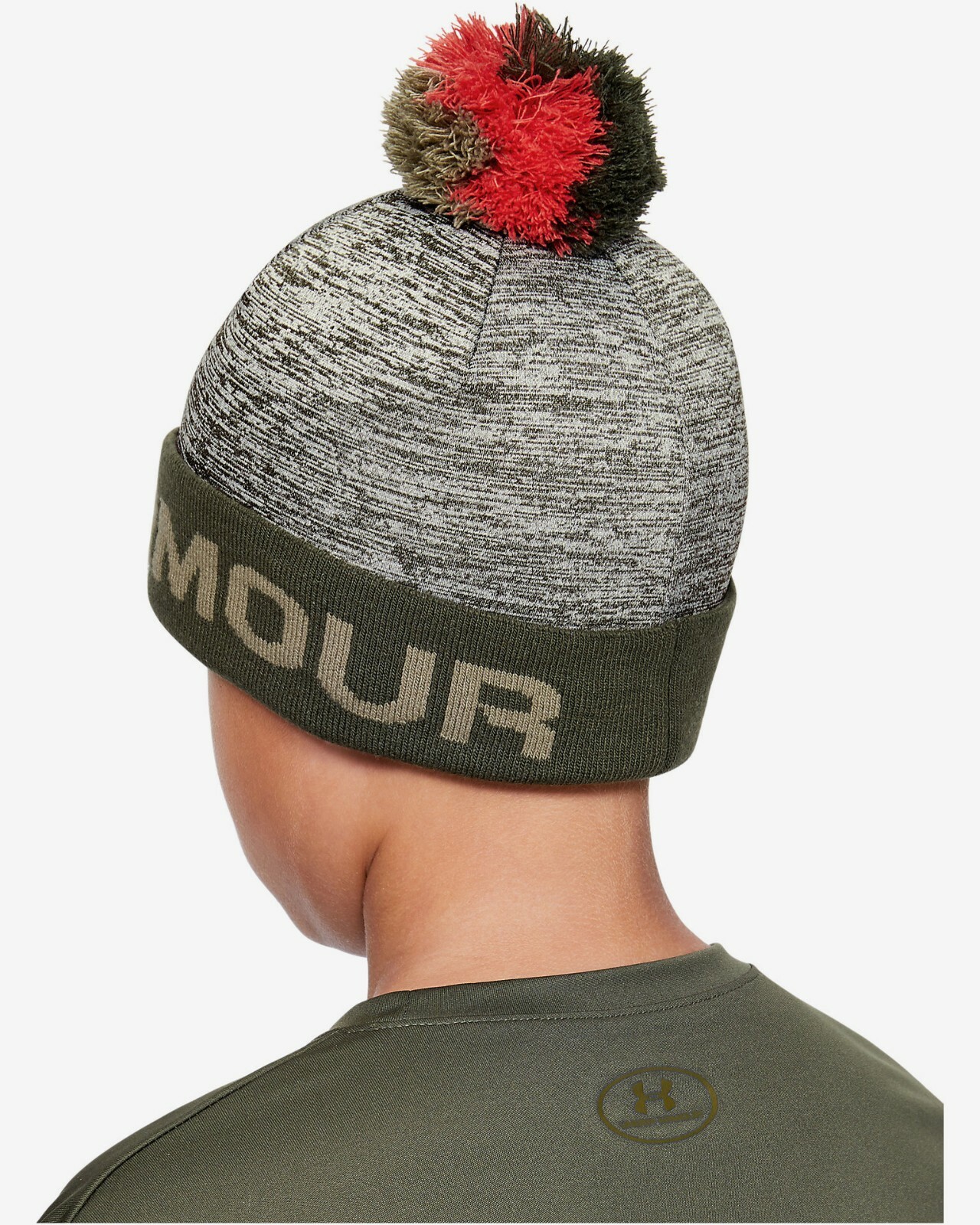 UNDER ARMOUR Gametime Boys Pom Beanie Youth Fleece Hat 1345388 315 * MSRP $25 *