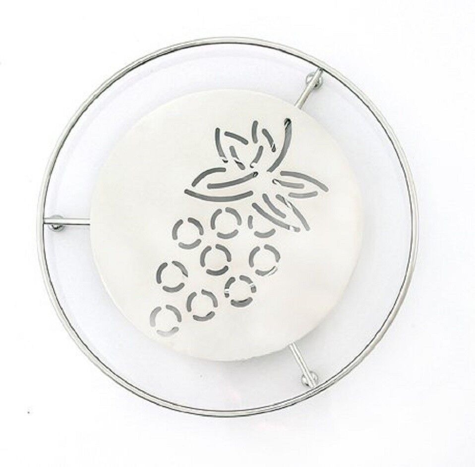 Kitchen Trivet Grape Circle Stainless Steel 8" Round protects Table Supreme