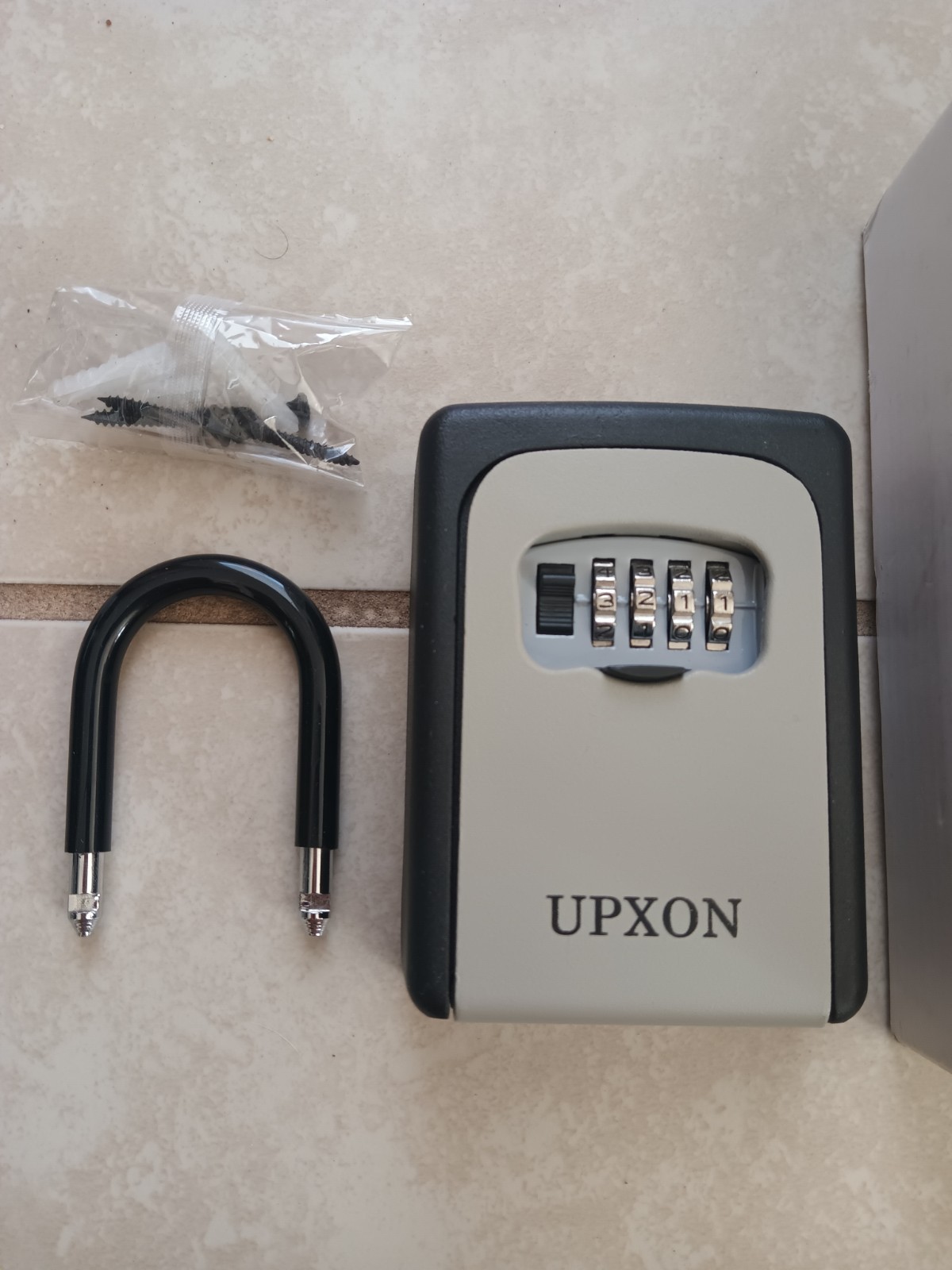 Upxon Portable Key Lock Box 4-Digit Code Resettable For House, Gate, Realtor
