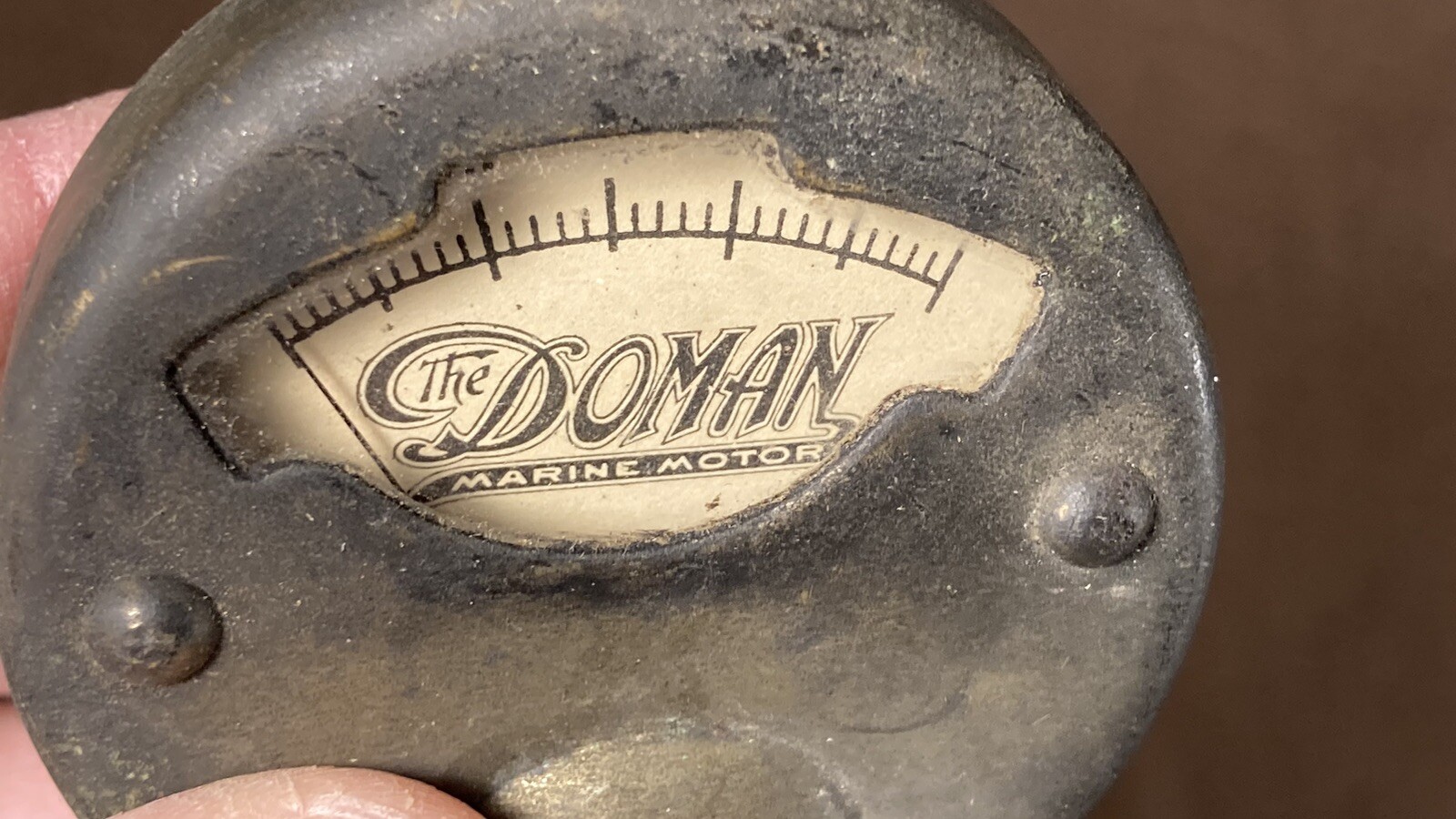 Antique Doman Marine Motor Pocket Meter Amps Early 1900s Ship Boat Equipment
