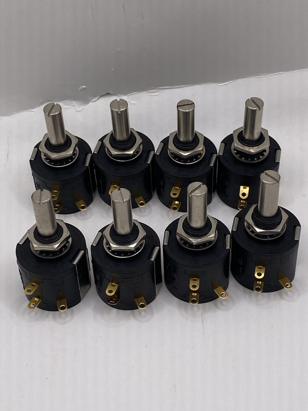 Lot Of 8 Copal M22E10 Potentiometer 10 Turn