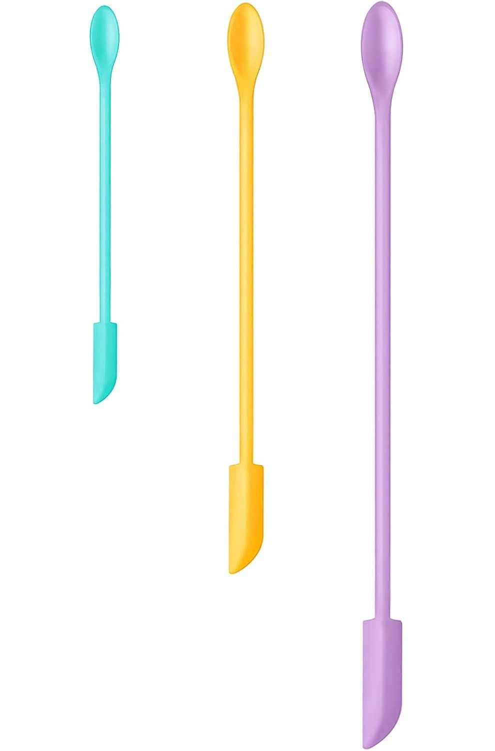 Silicone Spatula Set 3Pcs - Mini Scraper Tool for Beauty  Food - Reach Every
