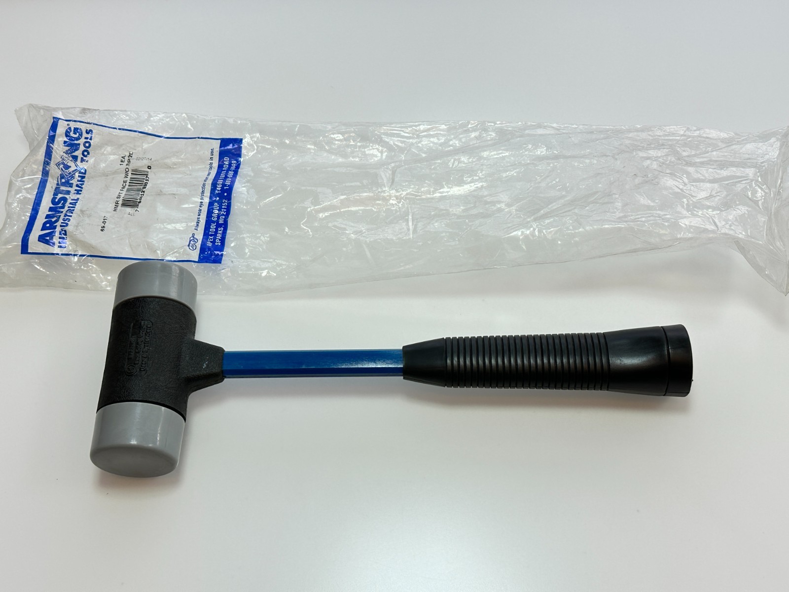 NOS Armstrong Tools USA 2" Soft Face Interchangeable Hammer, Grey Super Soft Tip