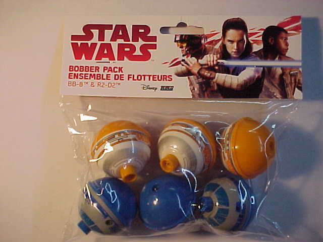 6 Star Wars FISHING BOBBERS FLOATS BB-8 R2 D2 spring zebco disney 1 5/8" ice