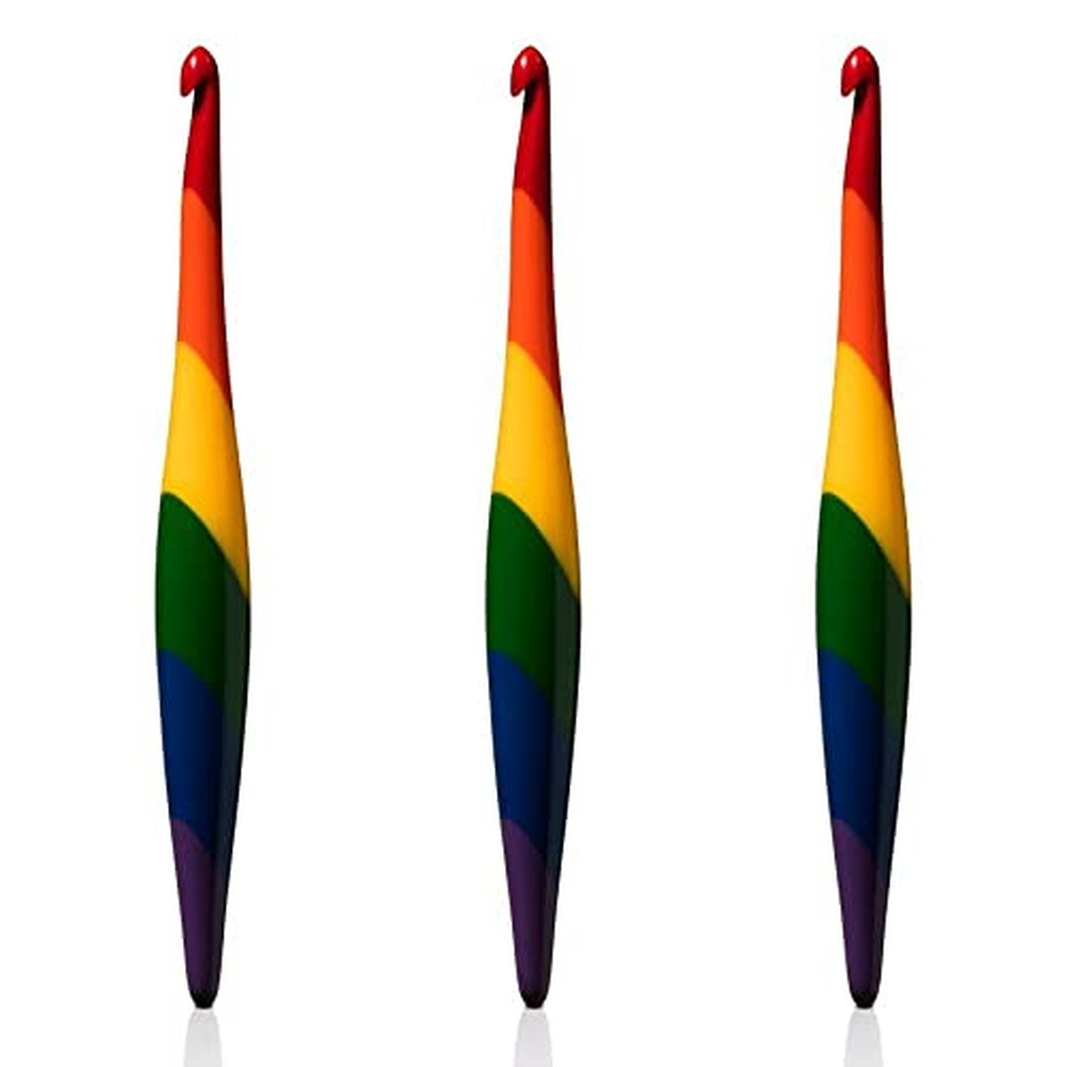 Furls Crochet Hook, Pride Rainbow Streamline Swirl, Ergonomic Handle Crochet ...