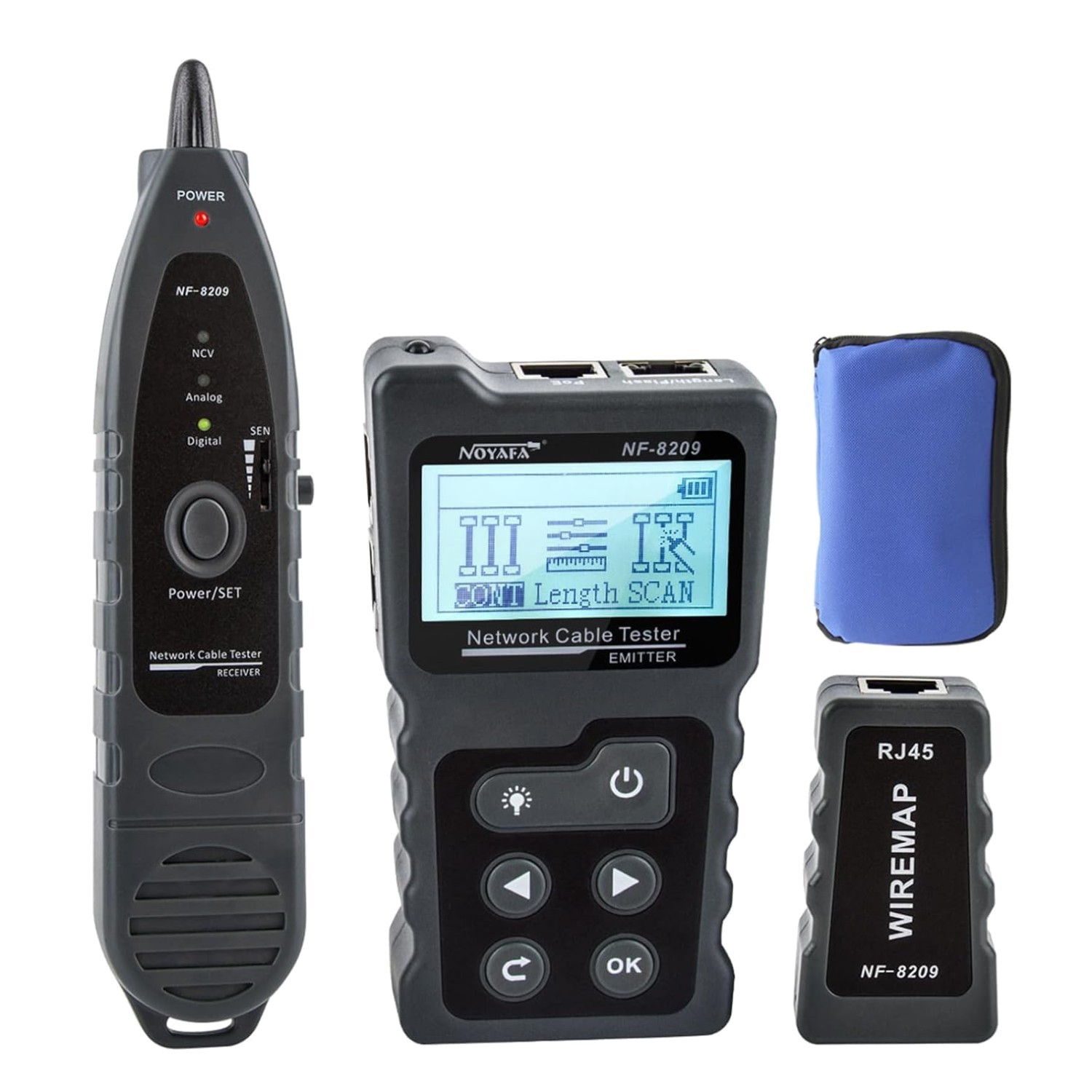 RJ45 Cable Tester with Length Measurement