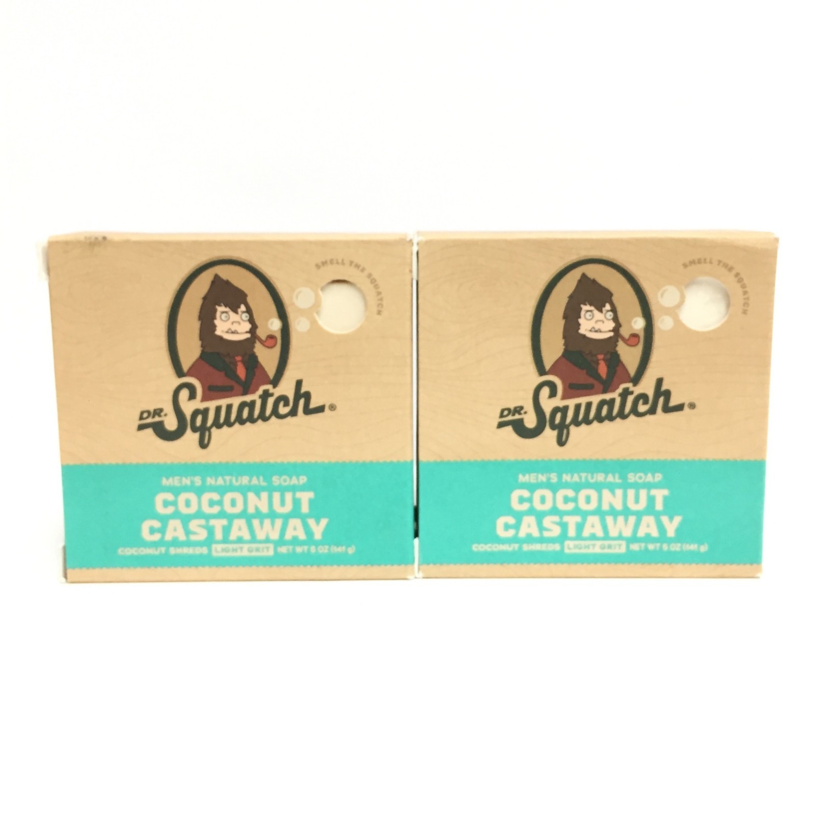 (2 PACK) Dr.Squatch Men's Soap- Coconut Castaway, 5 oz
